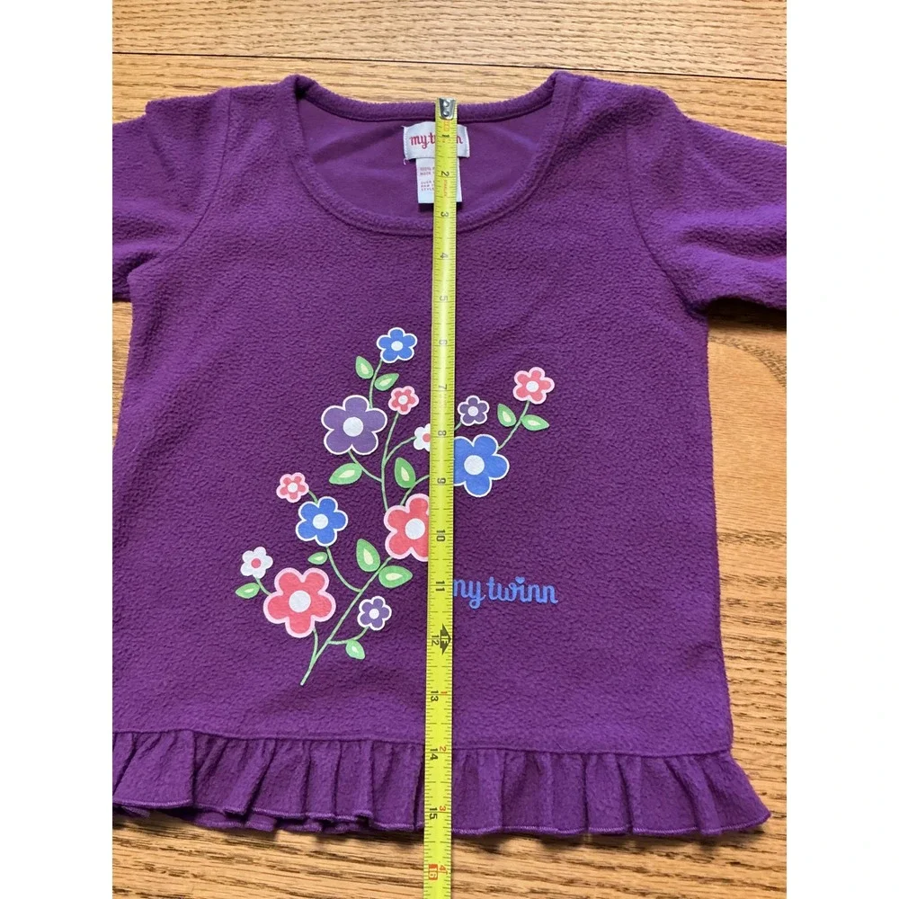 My Twinn Purple Floral Fleece Pajama Set with Matching Doll Outfit and Shoes